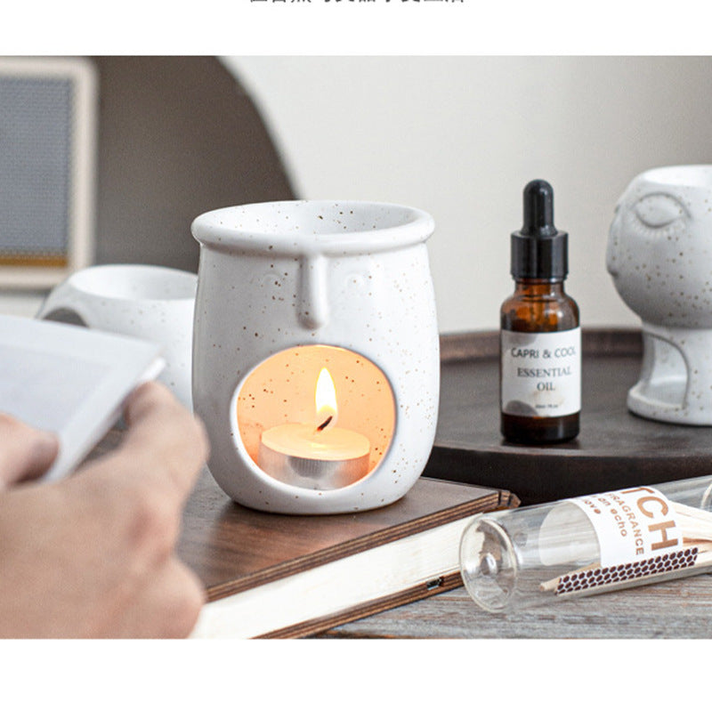 Abstract Style Aromatherapy Candle Heating Type Ceramic Aromatherapy Stove Home Decoration