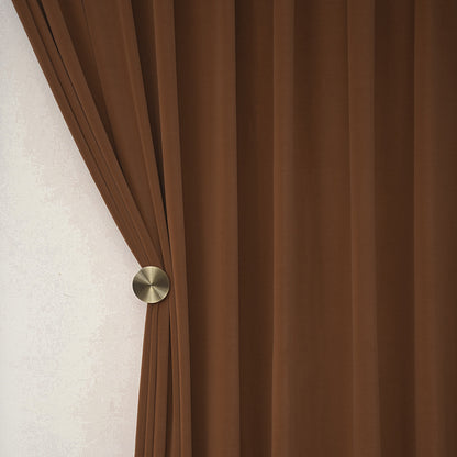 Solid Color Retro Bedroom Blackout Curtains